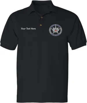 ALLNTRENDS Men's Polo T Shirt U.S Marshals Embroidered USA Service Shirt
