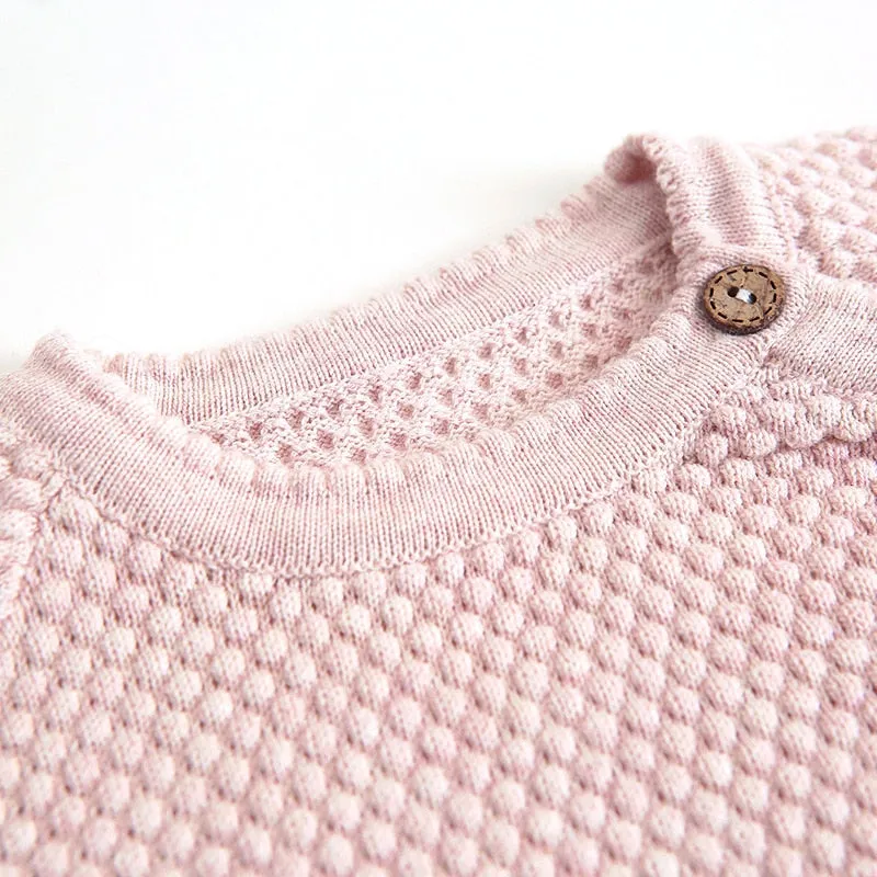 Baby Clothes Set - Knitted Lounge Set - Beige