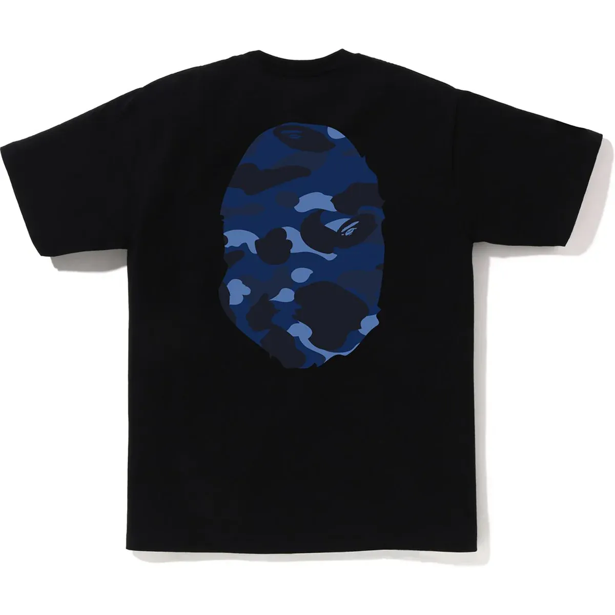 Bape Color Camo Big Ape Head Black Blue Tee