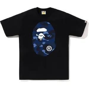 Bape Color Camo Big Ape Head Black Blue Tee