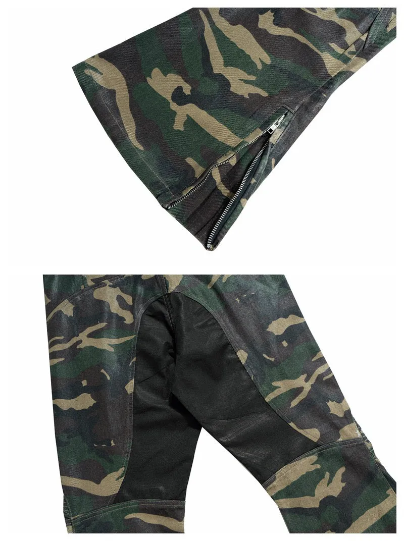 Camouflage Wide-Leg Pants