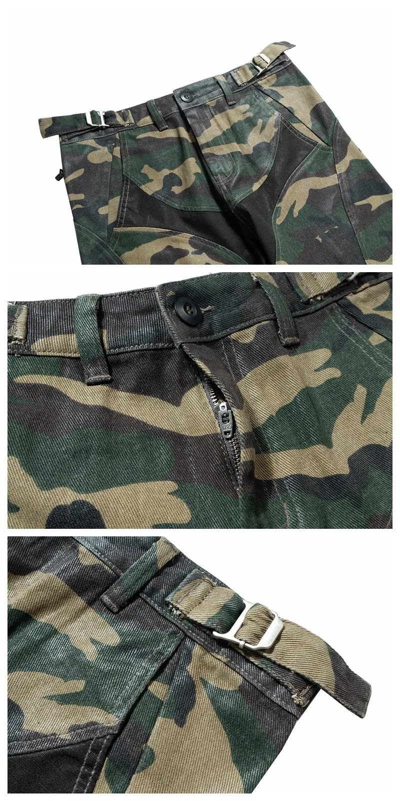 Camouflage Wide-Leg Pants
