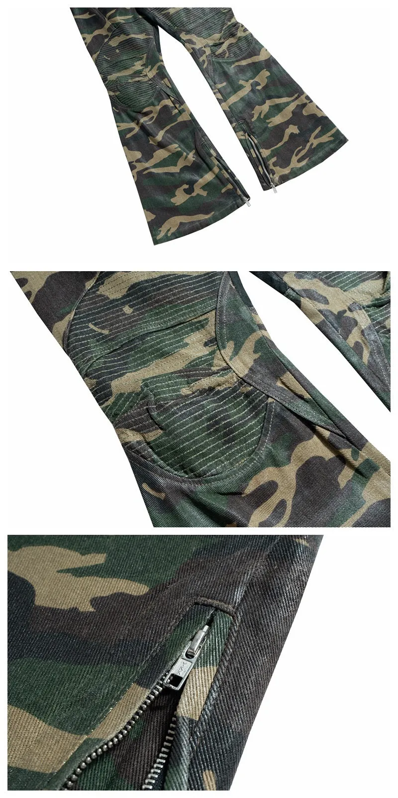 Camouflage Wide-Leg Pants