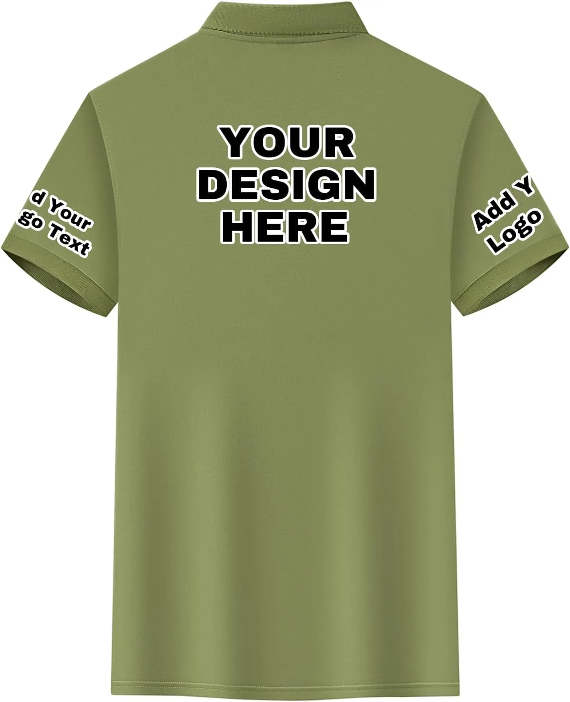 Custom Polo Shirt for Men, Personalize Golf Polo Shirt with Text and Logo