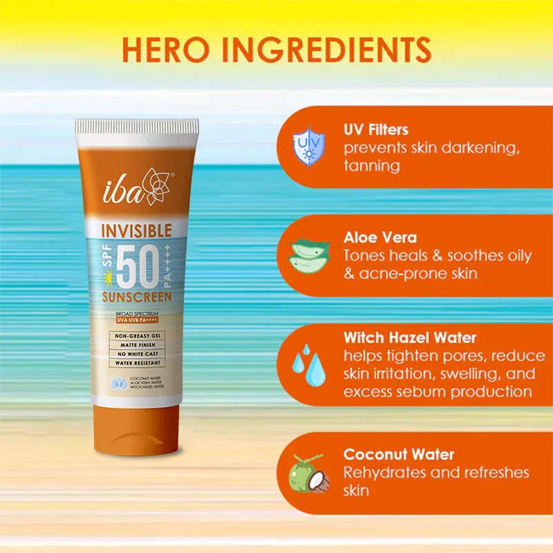 Iba Invisible Sunscreen SPF 50 PA    