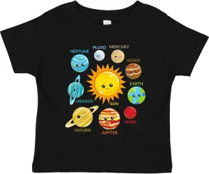 inktastic Cute Planets, Solar System, Space, Cosmos, Galaxy Toddler T-Shirt