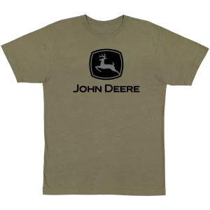 John Deere Men's Olive Trademark Logo Tee