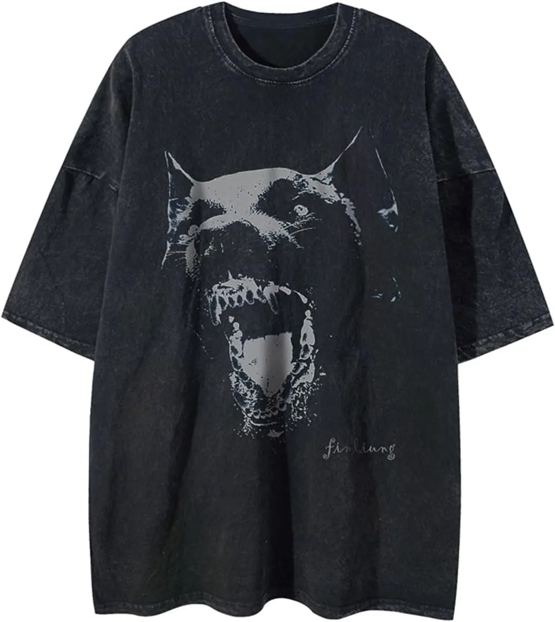 Men's Graphic Oversize Shirt Unisex Streetwear Casual Tunic Tops Loose Harajuku Aesthetic Tee Shirt