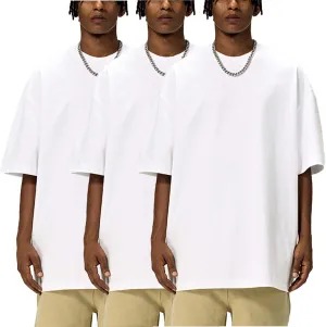 Men's Oversized Cotton t Shirt Heavyweight Tee Casual Crew Neck Short Sleeve Loose Summer Basic Tops
