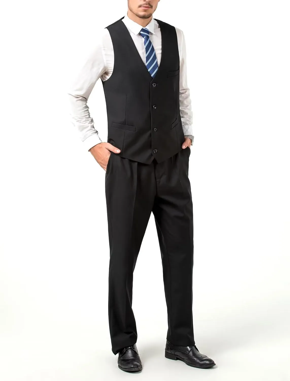 Men's Suit 3 Pieces Slim Fit Wedding Suit for Men Formal Prom Tuxedo Bussiness Suit Jacket Vest Pants with Tie