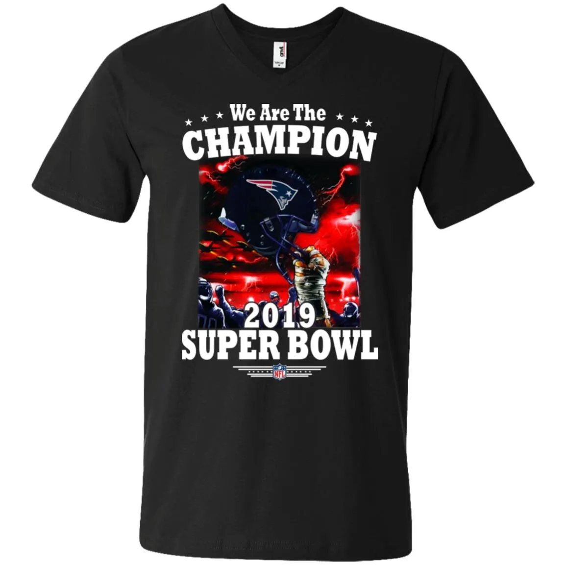 Nfl – New England Patriots We Are The Champion 2019 Super Bowl Football Men V-Neck T-Shirt