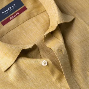 Sand Color Poly Cotton Shirt For Men