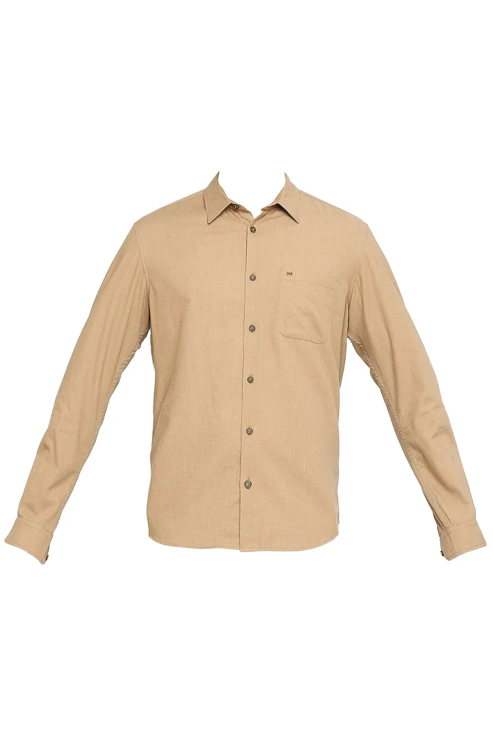 Slim Fit Polyester Cotton Lyocell Twill Shirt