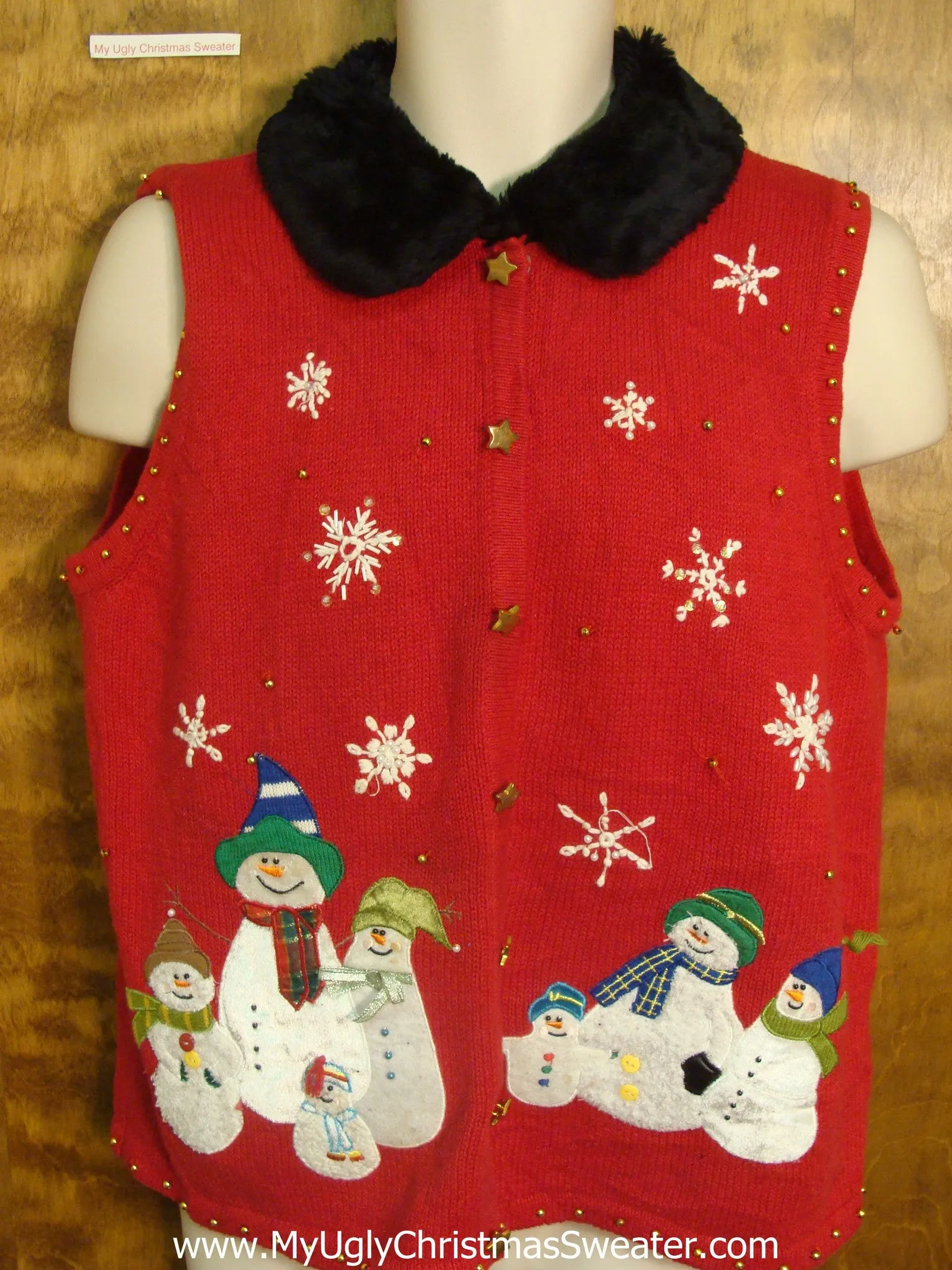 Snowmen Family Friends Funny Christmas Sweater Vest