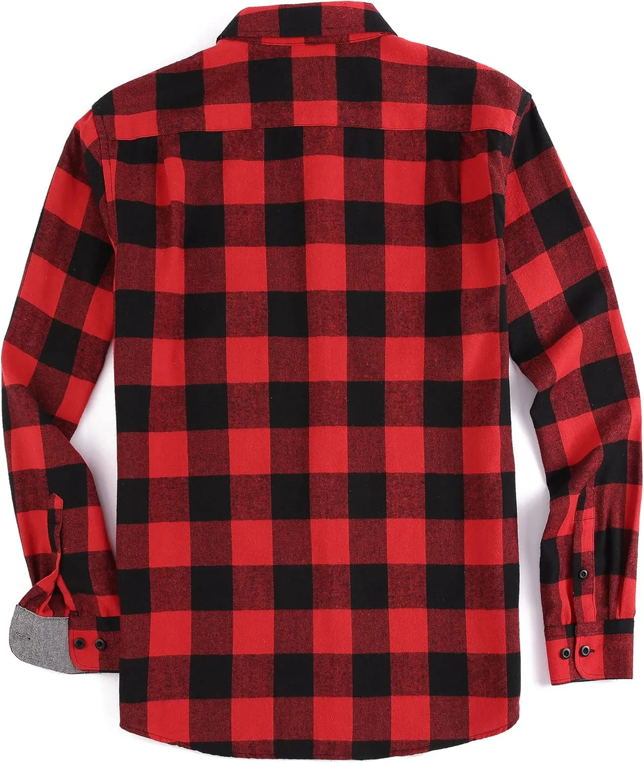 WARHORSEE Flannel Shirt for Men Long Sleeve Regular Fit Button Down Casual Plaid Shirt