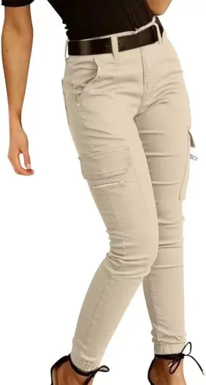 Women's Stretchy Tactical Cargo Pants High Waisted Casual Joggers Plus Size Skinny Trousers Cargo Pants with 6 Pockets