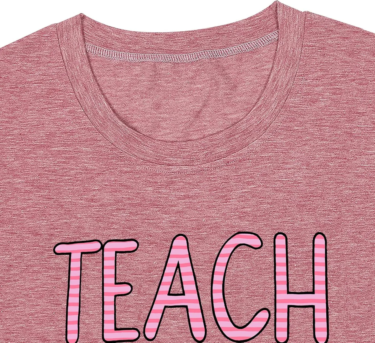 Women's T-Shirt Teaching Kindness Teacher Shirt Funny Short Sleeve Inspirational Graphic Tee Top