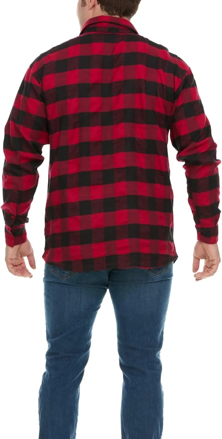 Wrangler Big and Tall Flannel Shirt for Men  Mens Button Down Plaid Shirt
